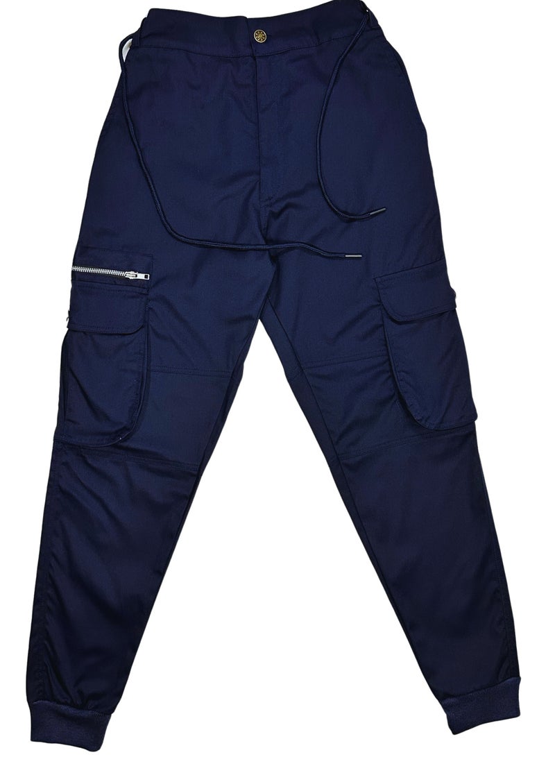TJ's Originals PREMIUM NAVY BLUE CARGO PANTS - Image 1