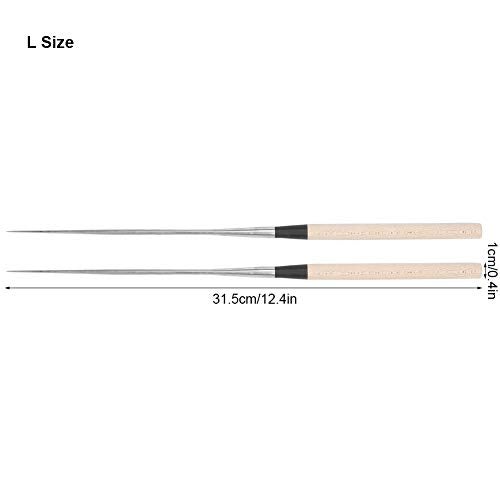 Agatige Sushi Chopsticks, Extra Long Metal Chopsticks Japanese Cooking Chopsticks Sushi Chef Traditional Garnishing Plating Tweezers (L 12in) - Image 2