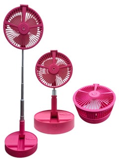 DOCKCASE Portable Folding Hydrating Fan USB Electric Fan-Red  - Image 2