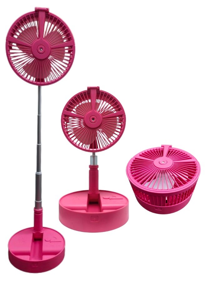 DOCKCASE Portable Folding Hydrating Fan USB Electric Fan-Red  - Image 2