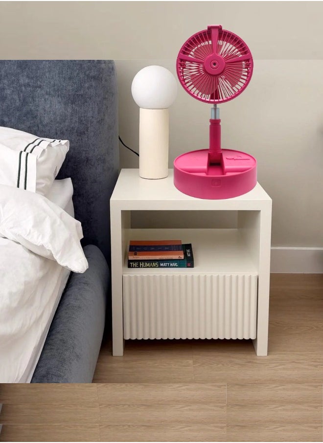 DOCKCASE Portable Folding Hydrating Fan USB Electric Fan-Red  - Image 3