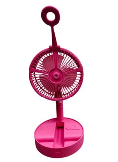 DOCKCASE Portable Folding Hydrating Fan USB Electric Fan-Red  - Image 4