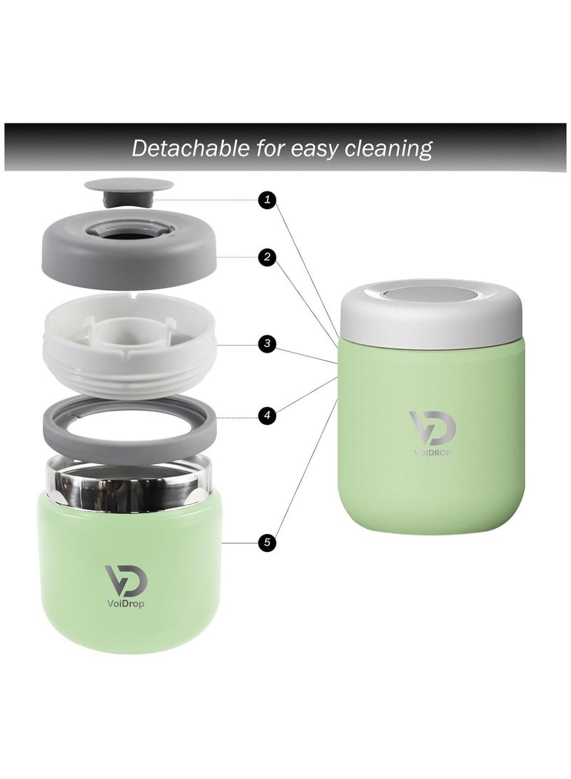 500ml Insulated Food jar Stainless Steel Thermos lunch box for kids Vacuum Insulated Food Jar Pistachio Green - Image 5