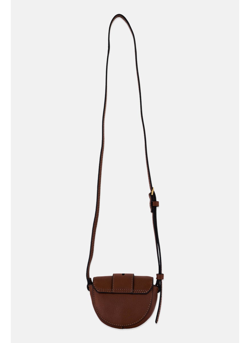 FOSSIL Women Leather Mini Crossbody Bag 6 H x 8 L x 5 W cm, Brown  - Image 2