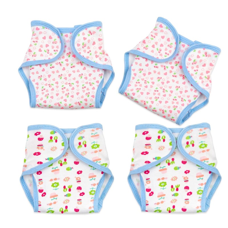 Pedolltree Reborn Baby Doll Diapers Underwear Accessories 4Piece Pack for 1722 inch Newborn Doll Reusable Washable - Image 3