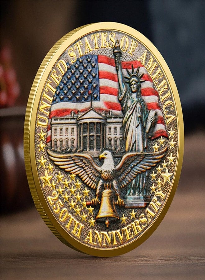 عملة تذكارية بمناسبة الذكرى السنوية الـ 250 للولايات المتحدة، عملة تذكارية عسكرية بارزة ذات وجهين للمحاربين القدامى، 1776-2026 (النوع E) - Image 1