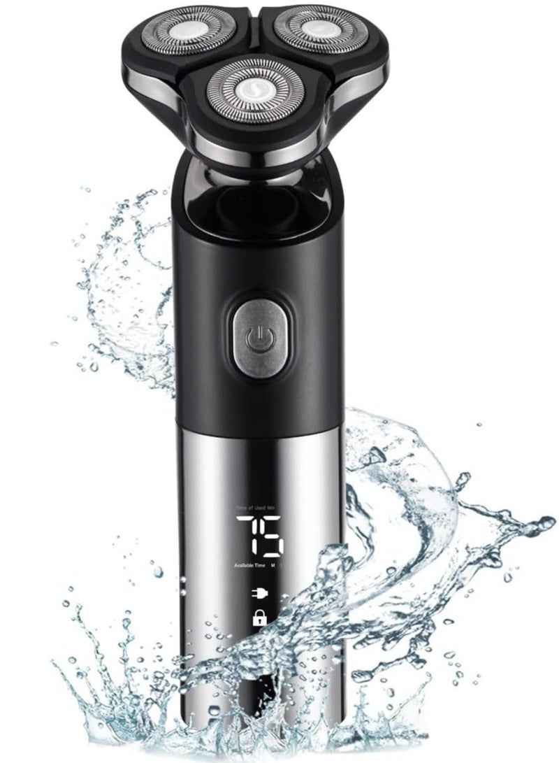 دينكس ماكينة حلاقة كهربائية للرجال قابلة لإعادة الشحن ومحمولة دوارة مع USB لاسلكية لماكينة حلاقة الوجه ومجموعة أدوات العناية بالحلاقة DX1368 - Image 2