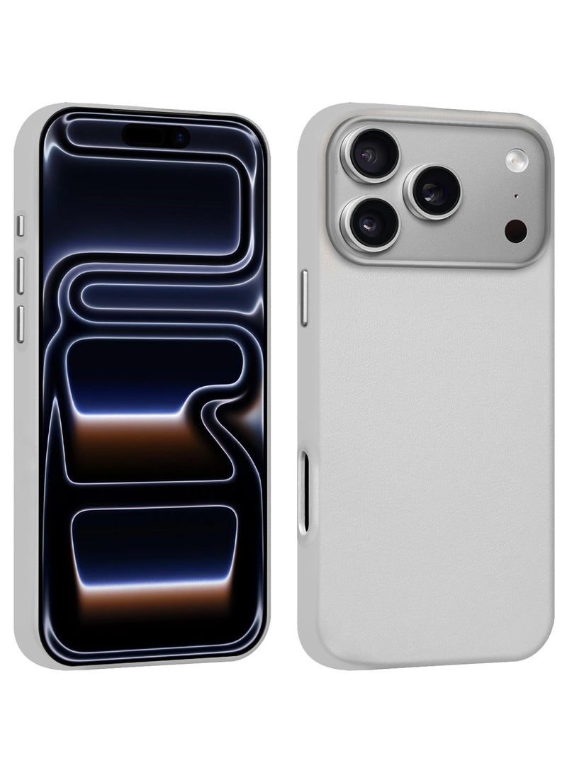 CATANES حافظة جلدية فاخرة لجهاز iPhone 17 Pro – مضادة للصدمات، مقاومة للماء، تشطيب غير لامع، مضادة للانزلاق، تصميم نحيف - تيتانيوم طبيعي - Image 3