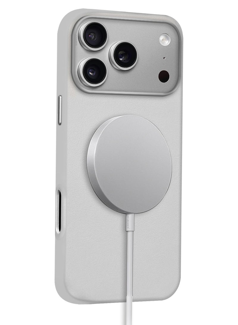 CATANES حافظة جلدية فاخرة لجهاز iPhone 17 Pro – مضادة للصدمات، مقاومة للماء، تشطيب غير لامع، مضادة للانزلاق، تصميم نحيف - تيتانيوم طبيعي - Image 4