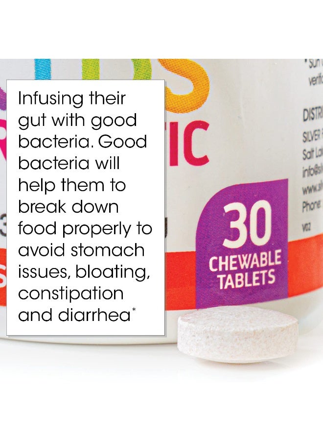 Silver Fern Brand Kids Ultimate Probiotic - 2 Bottles - 30 Chewable Tablets Each - Sugar & Gluten Free - Children's Dietary Supplement - DNA & Survivability Verified - Digestive & Immune Support  - Image 5
