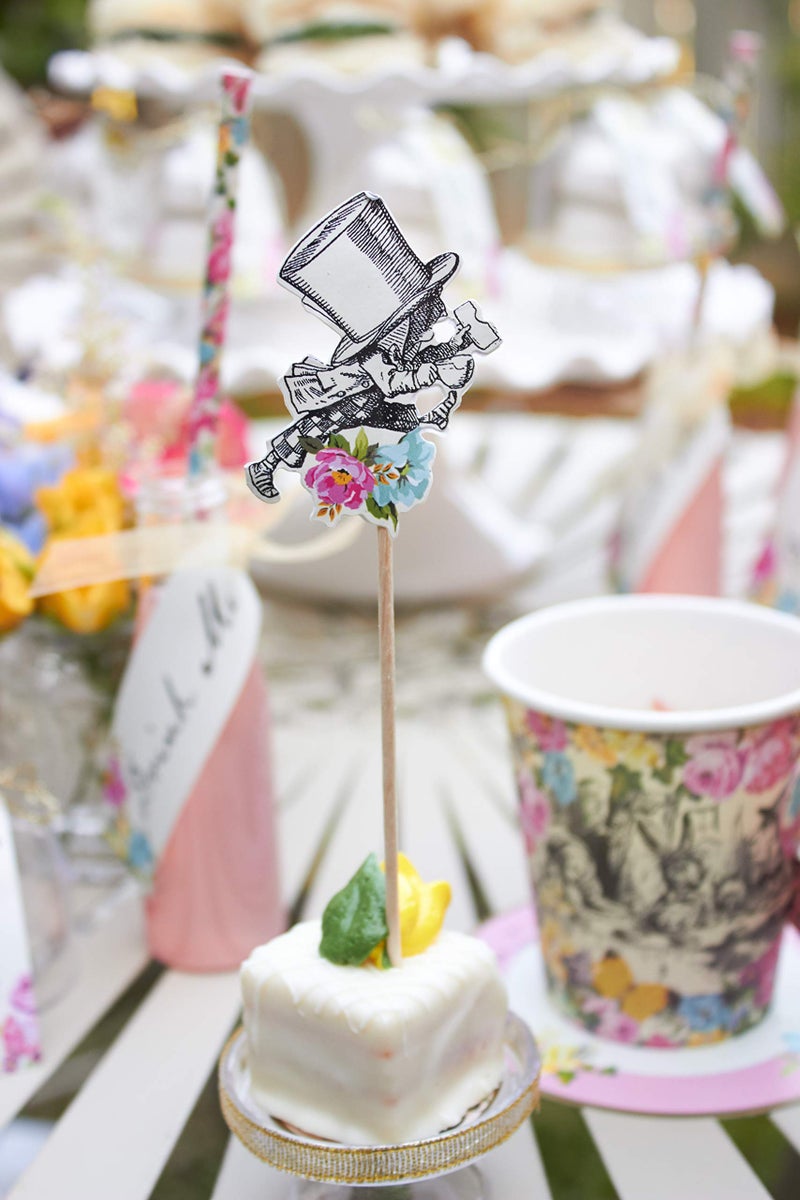 Talking Tables Alice In Wonderland Party Supplies | Canape Picks or Cake Decorations | Great For Mad Hatter Tea Party, Birthday Party And Baby Shower | 12 Pack - Image 4
