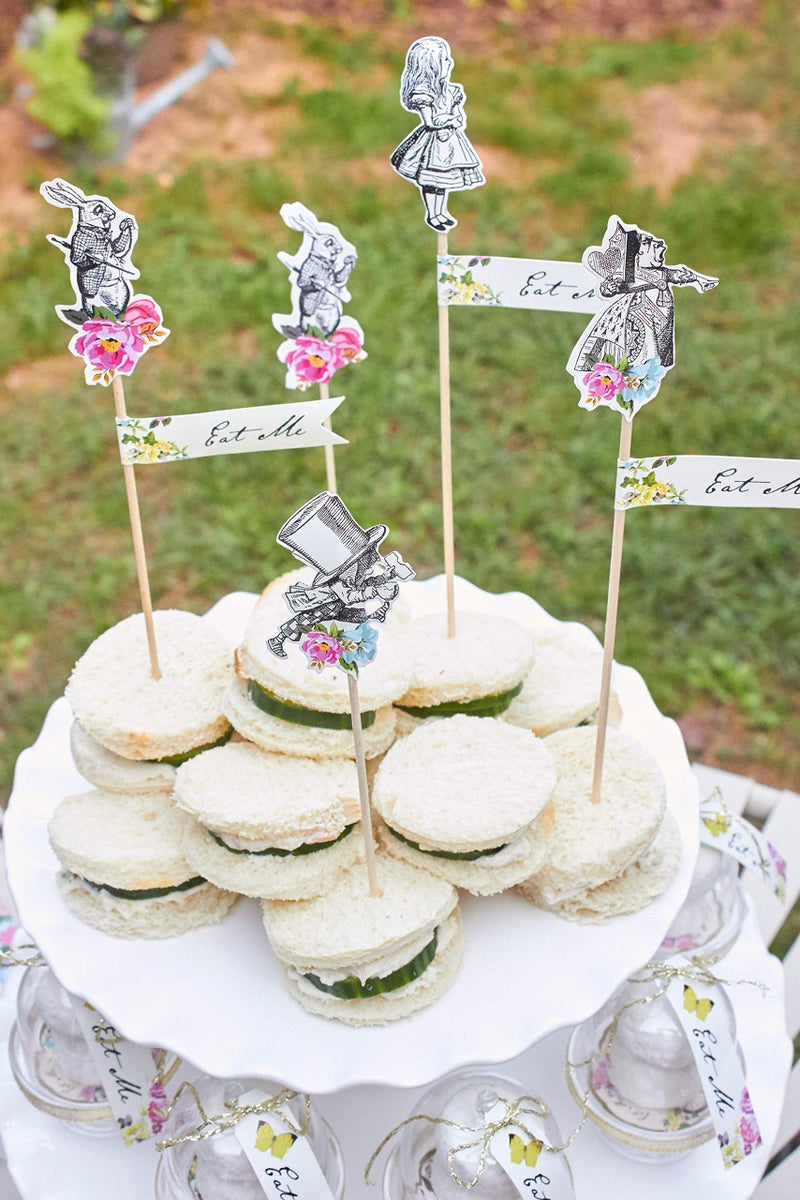 Talking Tables Alice In Wonderland Party Supplies | Canape Picks or Cake Decorations | Great For Mad Hatter Tea Party, Birthday Party And Baby Shower | 12 Pack - Image 3