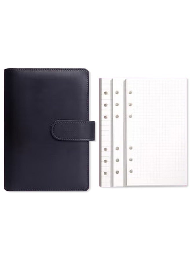 DUNISO Notebook Journal, A6 Buckle Leather Ruled Notebooks 80 Pages Diary Hardcover Notebook with Pocket for Work Men Woman, for Business Writing, Note Taking, School Office - Image 1