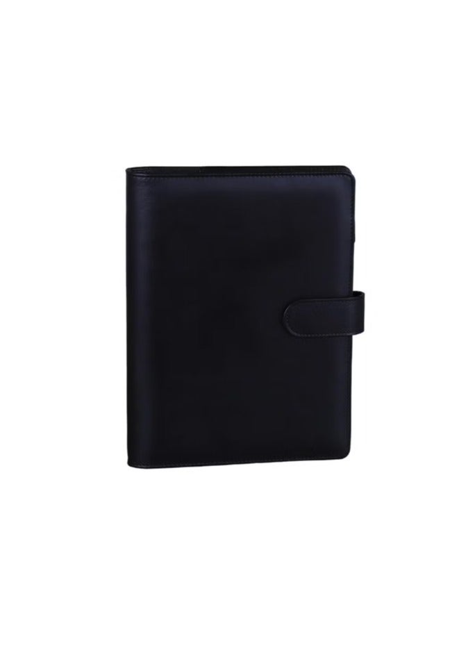 DUNISO Notebook Journal, A6 Buckle Leather Ruled Notebooks 80 Pages Diary Hardcover Notebook with Pocket for Work Men Woman, for Business Writing, Note Taking, School Office - Image 4