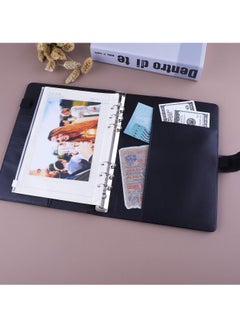 DUNISO A6 PU Leather Binder 6-Ring Notebook Binder Cover With 80 Sheets A6 Filler Paper, Refillable A6 Personal Planner Budget Binder With Magnetic Buckle Closure, Black  - Image 5
