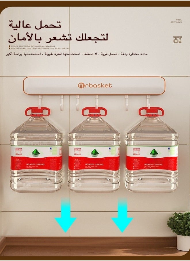 ماركة غير محددة - حامل أدوات المطبخ على الحائط، حامل أدوات المطبخ لاصق أسود بدون حفر، حامل أدوات المطبخ موفر للمساحة، خطافات حائط المطبخ للمطبخ والحمام والتخييم - Image 1
