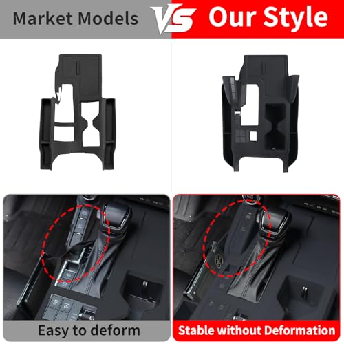 LaIIker Central Control Silicone Storage Box for 2024-2026 Toyota Land Cruiser 250 1958 Prado Lc250 Seat Gap Storage Box Wireless Charging Silica Gel Pad Modification 2025 land cruiser accessories (Black) - Image 2