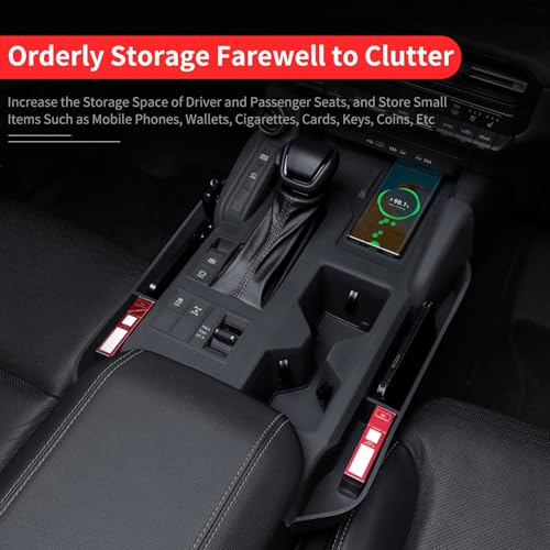 LaIIker Central Control Silicone Storage Box for 2024-2026 Toyota Land Cruiser 250 1958 Prado Lc250 Seat Gap Storage Box Wireless Charging Silica Gel Pad Modification 2025 land cruiser accessories (Black) - Image 4