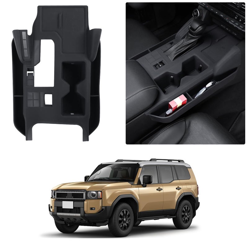 LaIIker Central Control Silicone Storage Box for 2024-2026 Toyota Land Cruiser 250 1958 Prado Lc250 Seat Gap Storage Box Wireless Charging Silica Gel Pad Modification 2025 land cruiser accessories (Black) - Image 5