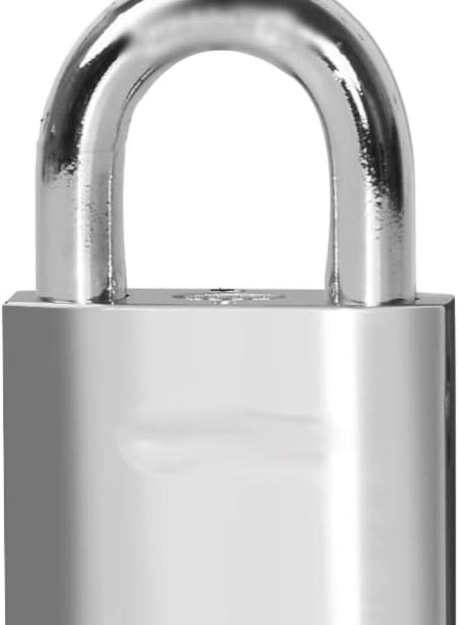 Small Silver Zinc Alloy Padlock with 4 Keys for Outdoor Shed Locker Fence Storage - Image 2