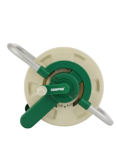 GEEPAS Geepas Mini Hose Reel- Stop Anywhere Lock Mechanism and Auto Retract Hose Reel| Compatible with 1/2" Hose upto 20 M, for Gardening| White and Green  - Image 3