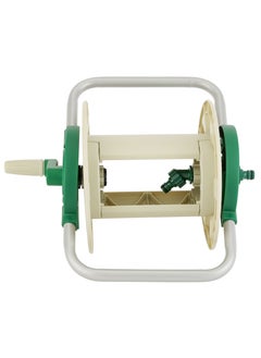 GEEPAS Geepas Mini Hose Reel- Stop Anywhere Lock Mechanism and Auto Retract Hose Reel| Compatible with 1/2" Hose upto 20 M, for Gardening| White and Green  - Image 4