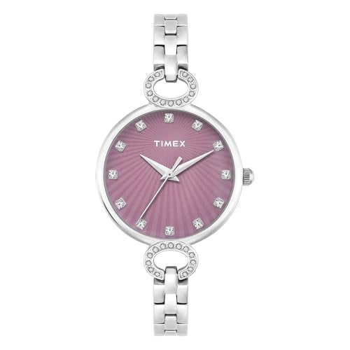TIMEX Purple Round Dial Analog Women's Watch - TWEL22700 - Image 1