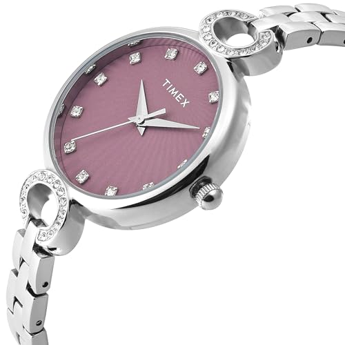 TIMEX Purple Round Dial Analog Women's Watch - TWEL22700 - Image 2