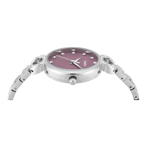 TIMEX Purple Round Dial Analog Women's Watch - TWEL22700 - Image 3