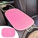 BDZMC Car Center Console Cover Soft Plush Armrest Cushion Car Armrest Seat Box Cover Protector Comfortable Interior Decoration Accessories Universal AntiSlip Armrest Pad Pink - Image 2