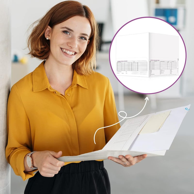 Glenmal 30 Pcs Confidential Employee Record Folders Employee File Folders Payroll Book 95 x 115 Personnel Organizer Decorative File for Company Office Record Info Preprinted - Image 3