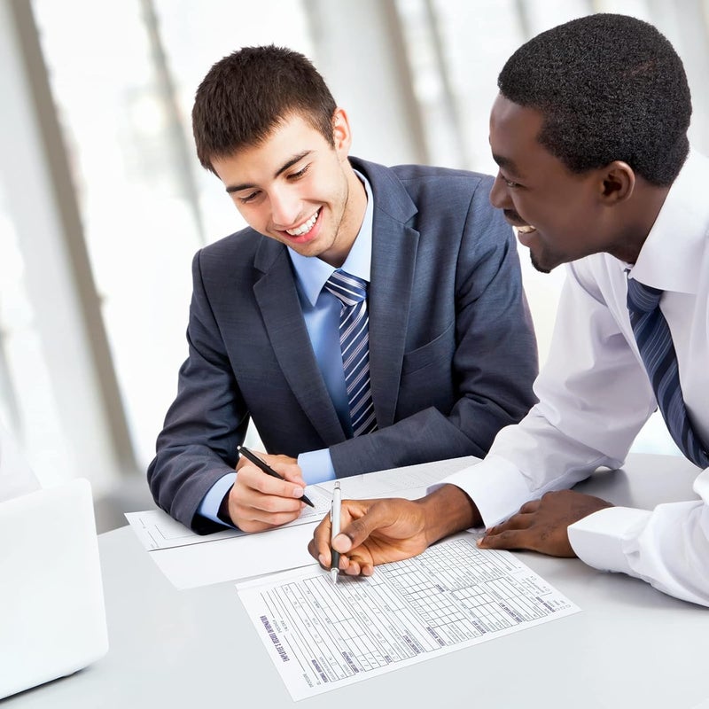 Glenmal 30 Pcs Confidential Employee Record Folders Employee File Folders Payroll Book 95 x 115 Personnel Organizer Decorative File for Company Office Record Info Preprinted - Image 4