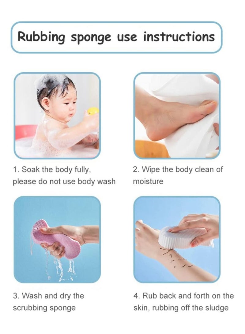 4 Pcs Baby Painless Bath Sponge, Soft Bath Body Shower Sponge with Hook (Multicolour) - Image 5