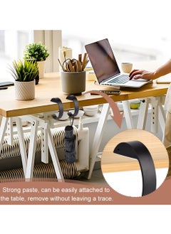 Oasisgalore 2 Pcs Table Desk Bag Hooks, Heavy-Duty Purse Hangers with Headphone Stand, Desk Mount Bag Holder Hooks  - Image 3