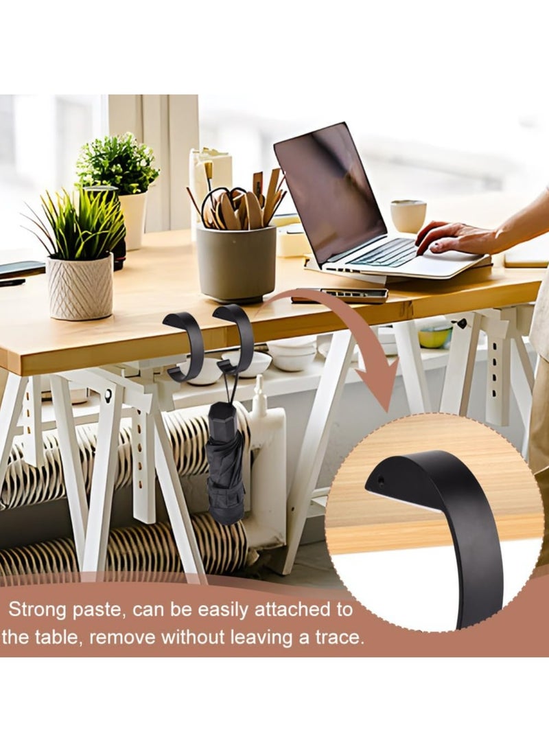 Oasisgalore 2 Pcs Table Desk Bag Hooks, Heavy-Duty Purse Hangers with Headphone Stand, Desk Mount Bag Holder Hooks  - Image 3