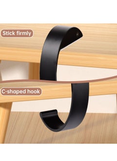 Oasisgalore 2 Pcs Table Desk Bag Hooks, Heavy-Duty Purse Hangers with Headphone Stand, Desk Mount Bag Holder Hooks  - Image 4