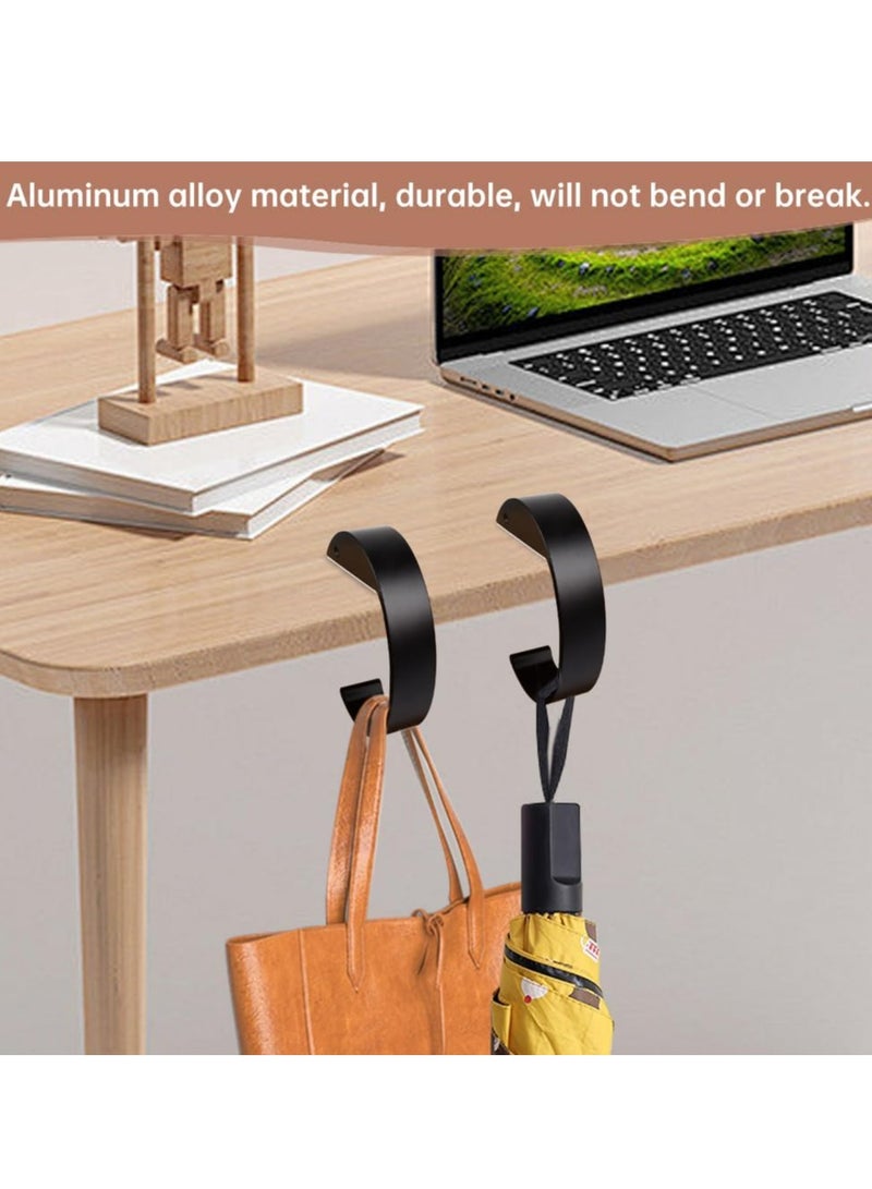 Oasisgalore 2 Pcs Table Desk Bag Hooks, Heavy-Duty Purse Hangers with Headphone Stand, Desk Mount Bag Holder Hooks  - Image 5