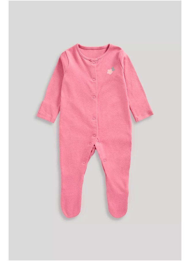 mothercare Tulip Baby Sleepsuits - 3 Pack  - Image 2
