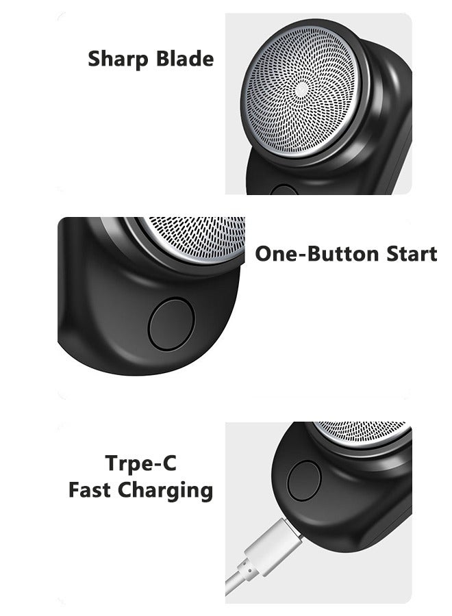 Rewell Mini Portable Electric Shaver, Electric Razor for Men, Mini-Shave,Pocket Size Portable Shaver,Beard Trimmer for Men, Hair Clippers & Hair Trimmer,Wet and Dry Mens Razor for Home,Car,Travel - Image 4