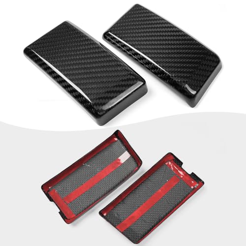 Jogon Real Carbon Fiber Roof Luggage Rack Cover Trim for Ford Bronco Raptor Wildtrak Big Bend Everglades 2021 2022 2023 2024 2025, Front Roof Screw Molding Shell Cap (Glossy CF) - Image 4