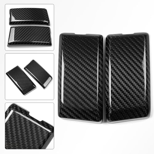 Jogon Real Carbon Fiber Roof Luggage Rack Cover Trim for Ford Bronco Raptor Wildtrak Big Bend Everglades 2021 2022 2023 2024 2025, Front Roof Screw Molding Shell Cap (Glossy CF) - Image 5