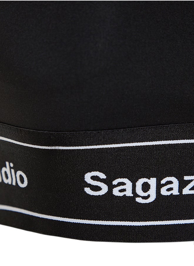 trendyol - X Sagaza Studio Black Push-up, Square Collar Sports Bra. TCLSS23SS00002 - Image 1