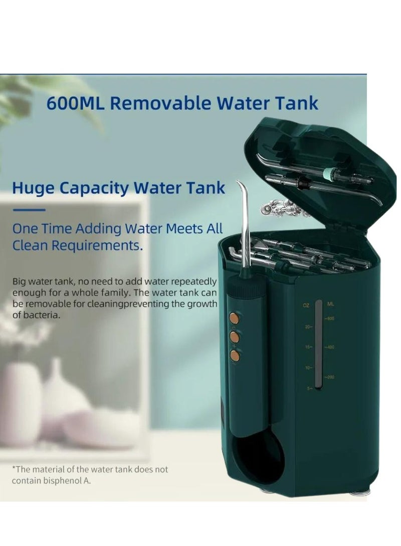 نايس فيل جهاز الخيط المائي الاحترافي من نايسفيل – منظف أسنان كهربائي بقدرة ضغط قابلة للتعديل (10 مستويات)، سعة خزان 600 مل، 7 فوهات، شاشة رقمية، مقاوم للماء IPX4 - Image 5