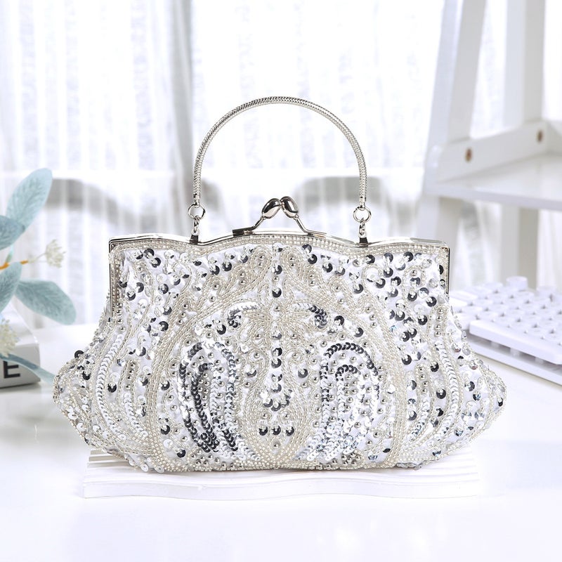 Beaded Embroidered Bag Evening Bag Evening Bag Cheongsam Gift Bag Women'S Bag Portable Beaded Bag 3392 Patent - Image 1