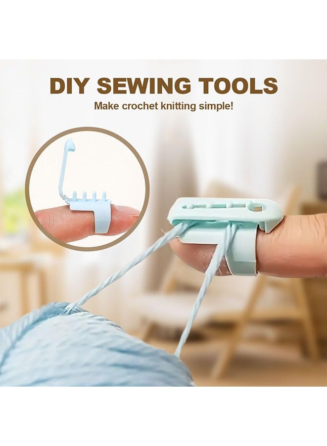 4 Pcs Crochet Ring Crochet Knitting Tool, Handmade Crochet Tension Ring Adjustable Companion Ring - Image 5