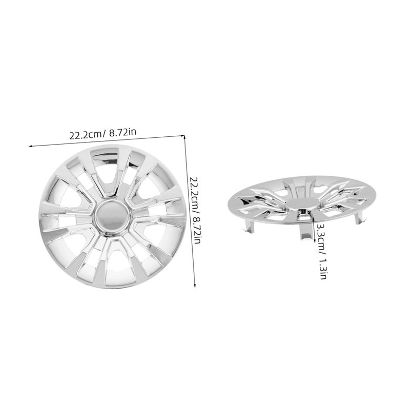 Chrome Wheel Covers For Golf Carts Electric Vehicles Easy Installation Polished Hub Caps - Image 3