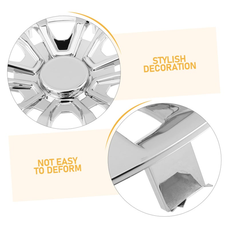Chrome Wheel Covers For Golf Carts Electric Vehicles Easy Installation Polished Hub Caps - Image 4