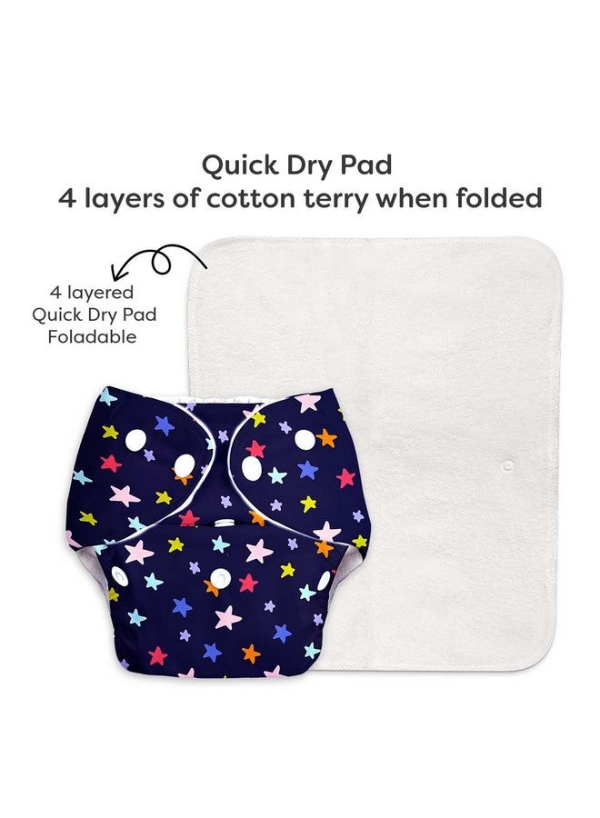 Superbottoms سوبر بوتومز بيزيك إيزي - حفاضات قماش + إدخالات - حفاضات قماش قابلة للتعديل وإعادة الاستخدام للأطفال من 0-3 سنوات | مع أسلوب امتصاص سريع الجفاف - متنوع - Image 4