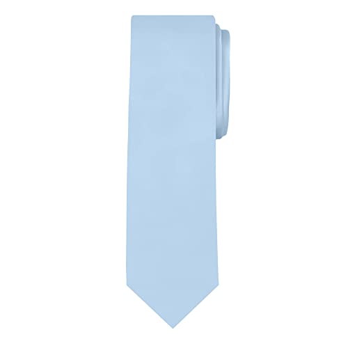 Jacob Alexander Solid Color Men's Regular Tie - Baby Blue - Image 1