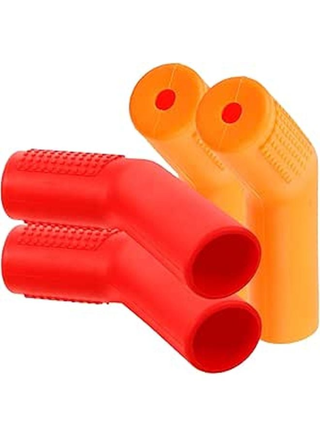 Motorcycle Gear Shift Lever Covers And Silicone Protector Sleeves Yellow Orange For Off Road Motorbikes - Image 1